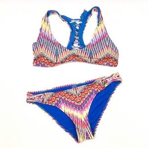 multi colored bikini set